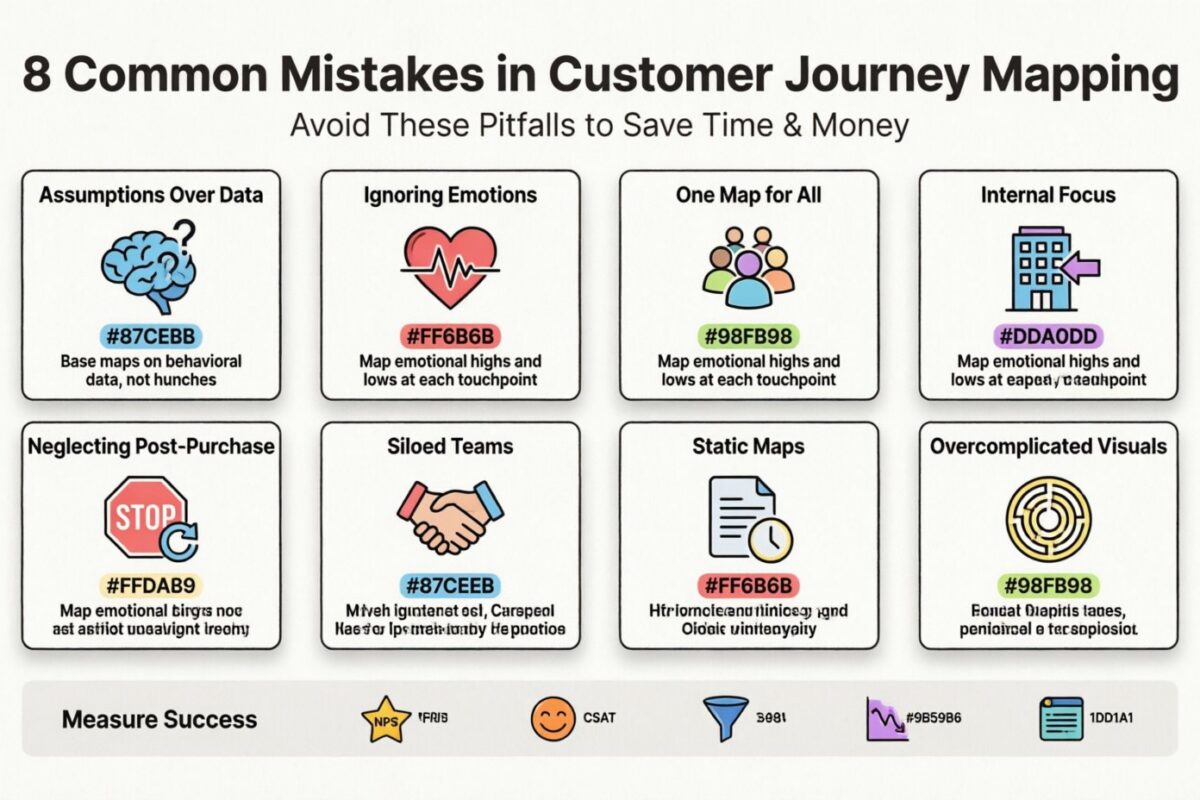 Häufige Fehler bei der Customer-Journey-Mapping, die Zeit und Geld verschwenden