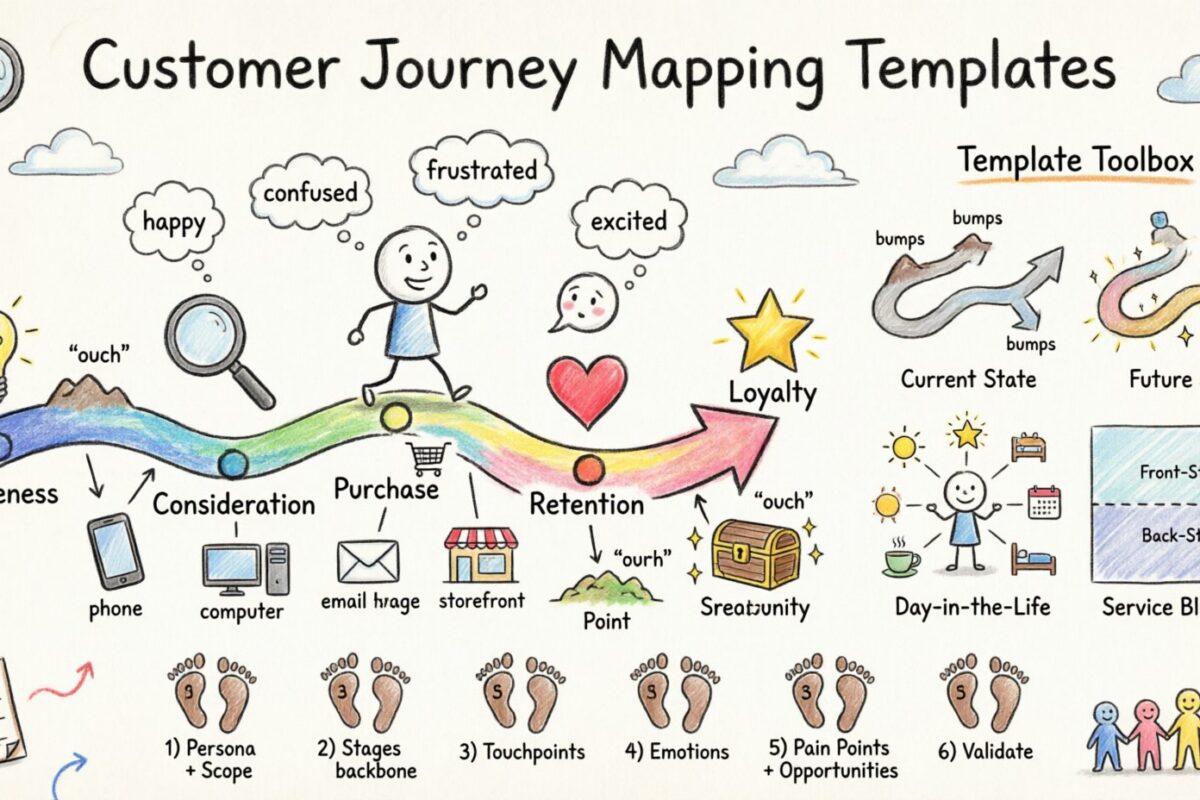 Customer-Journey-Karten-Vorlagen: Eine einfache Sprache als Referenz für neue Strategen