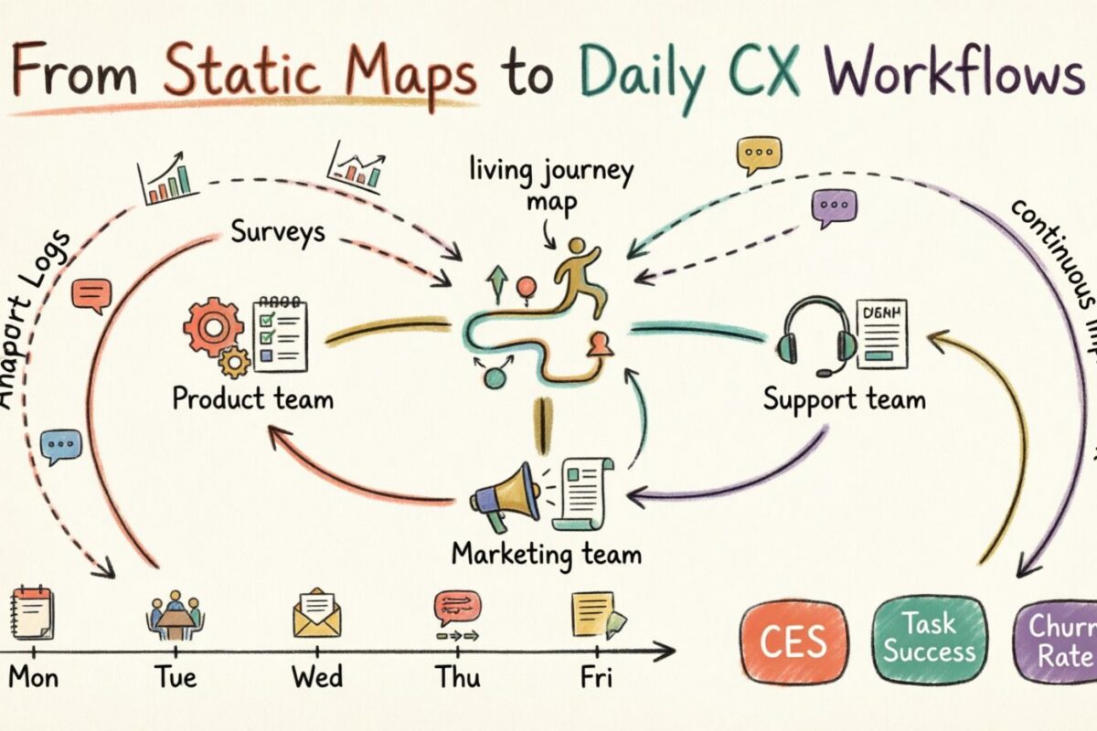 Jenseits der Karte: Integration von Customer-Journey-Mapping in tägliche CX-Arbeitsabläufe
