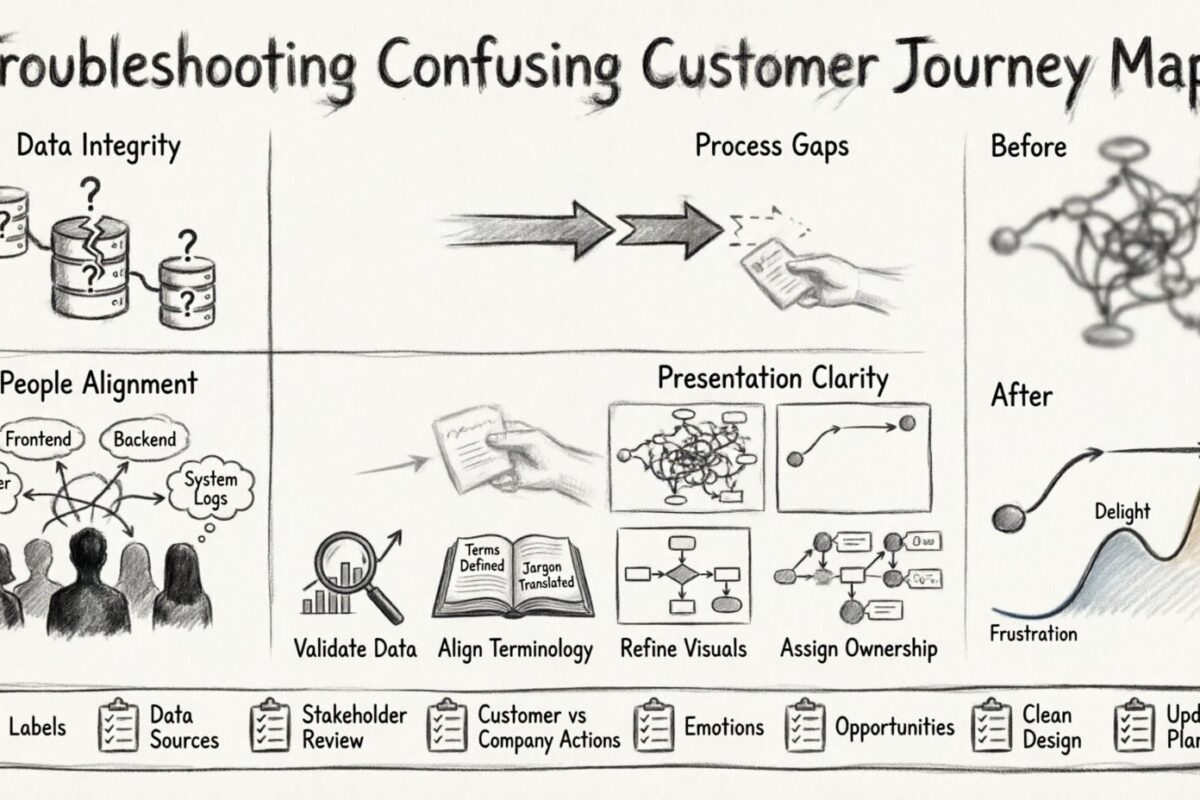 Guía de solución de problemas: Qué hacer cuando tu mapa de experiencia del cliente se siente confuso