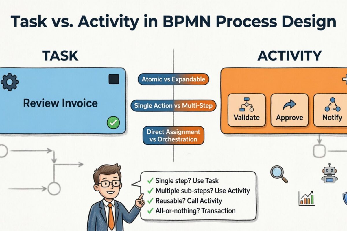 Tarea frente a Actividad: Conociendo la diferencia en el diseño de procesos BPMN