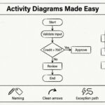 Diagrams d’activité UML simplifiés : modélisation des flux de travail et des points de décision