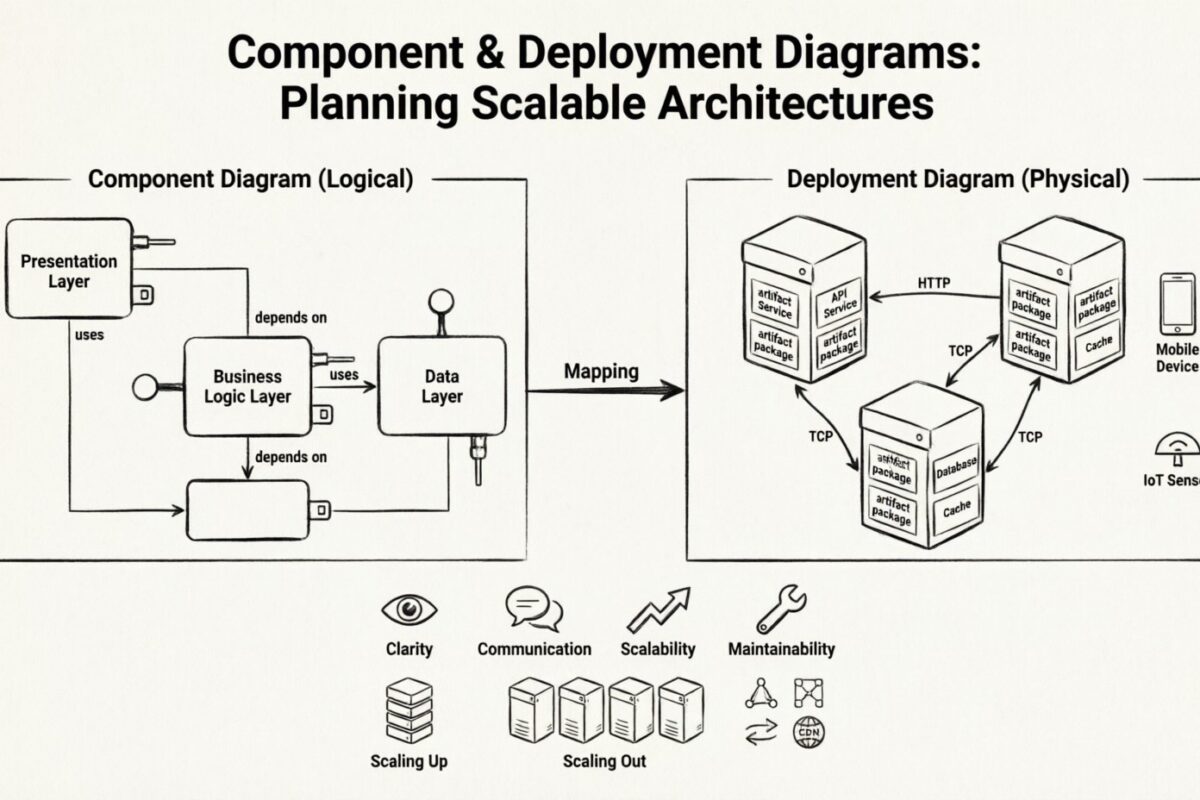 Diagrammes de composants et de déploiement UML : planification d’architectures système évolutives