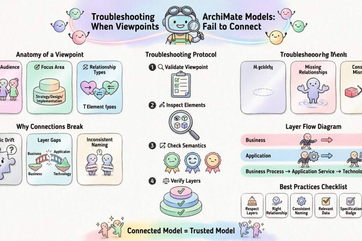 Dépannage de votre modèle ArchiMate : lorsque les points de vue ne parviennent pas à se connecter