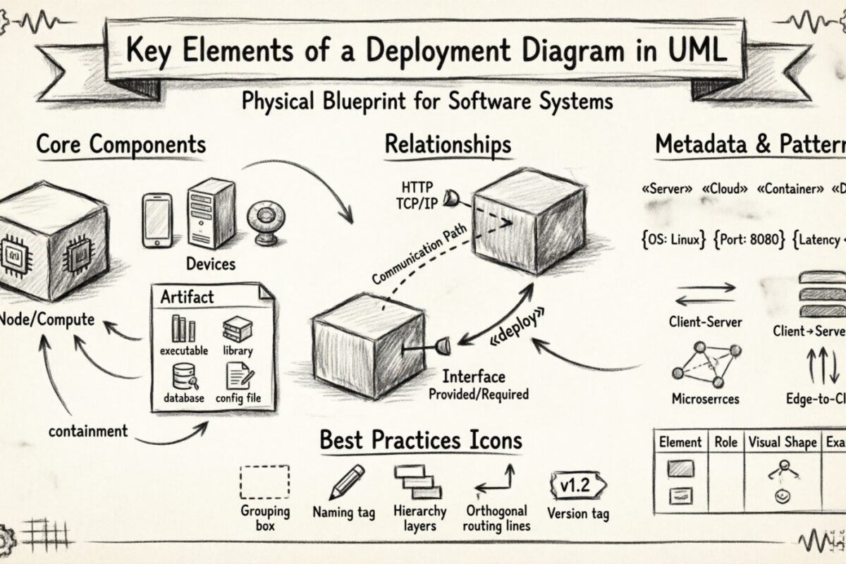 Elemen-Elemen Kunci Diagram Penempatan dalam UML