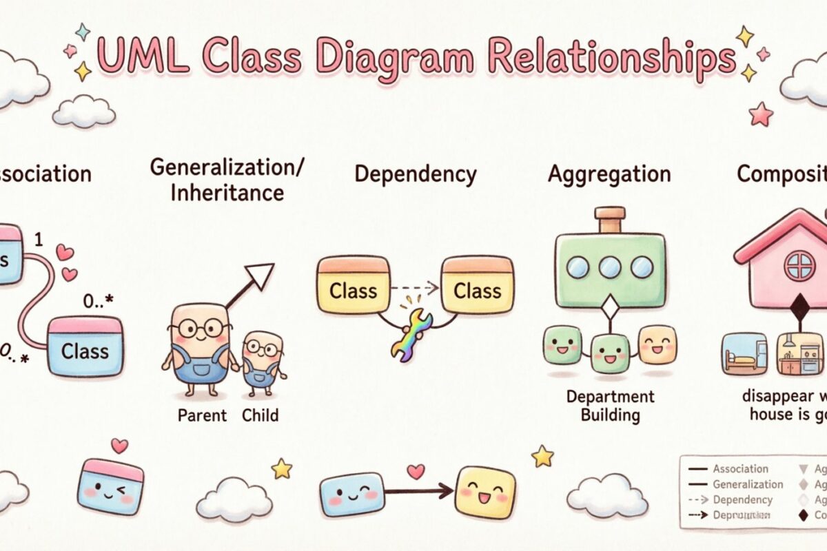UML क्लास डायग्राम में संबंधों को मॉडल करना: एसोसिएशन, इनहेरिटेंस, डिपेंडेंसी UML क्लास डायग्राम में संबंधों को मॉडल करना: एसोसिएशन, इनहेरिटेंस, डिपेंडेंसी