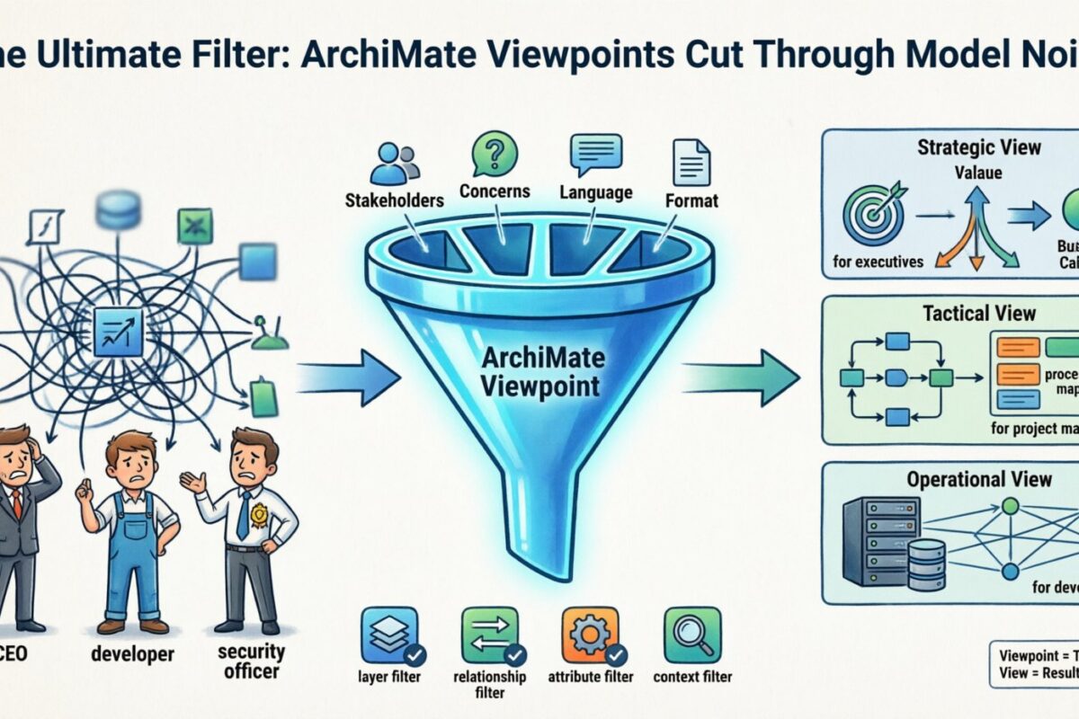 究極のフィルタ：ArchiMateのビュー・ポイントを活用してモデルノイズを除去する