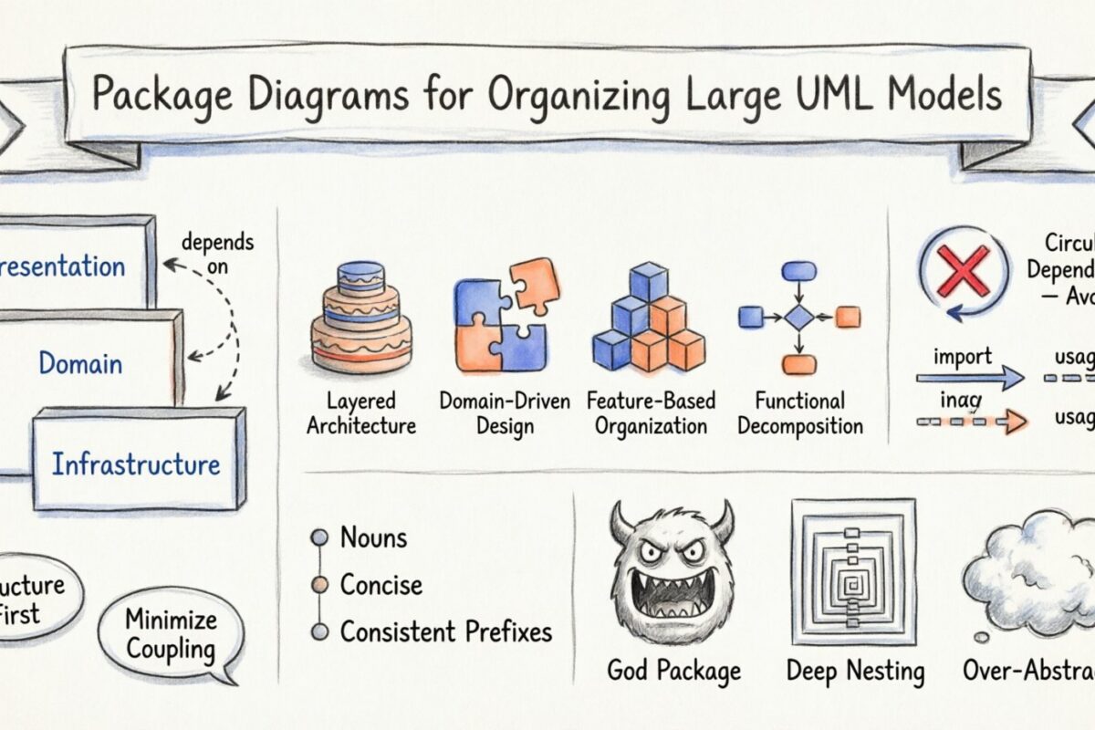 Diagramas de Pacotes para Organizar Modelos UML Grandes: Estrutura e Clareza
