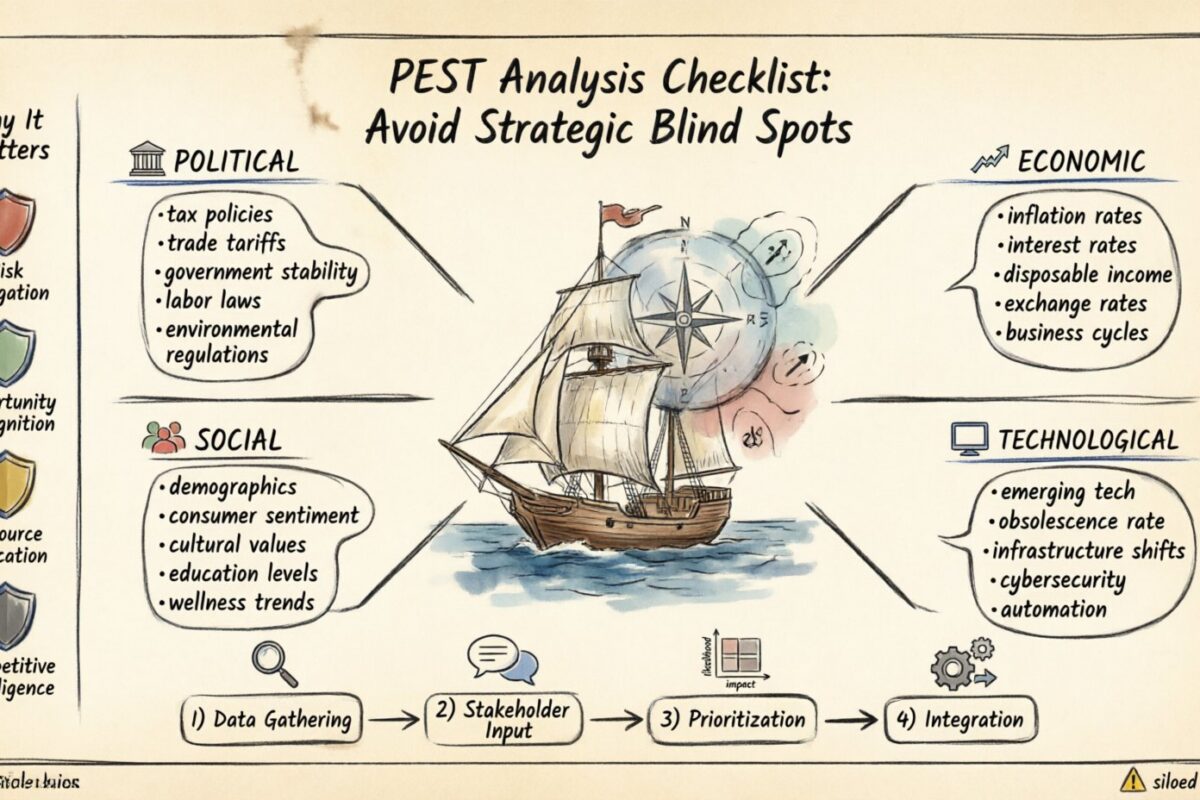 Checklist: O Checklist Essencial de Análise PEST para Evitar Falhas Estratégicas Checklist: O Checklist Essencial de Análise PEST para Evitar Falhas Estratégicas