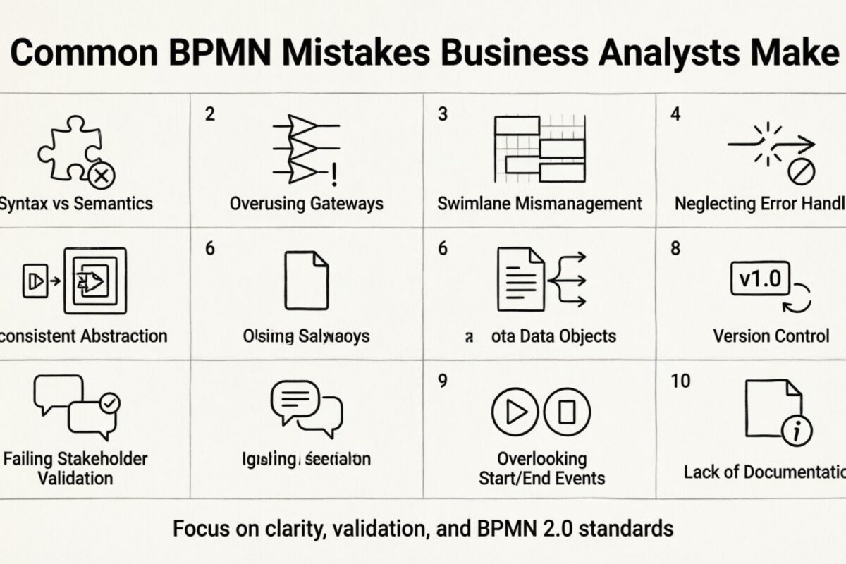 Những sai lầm phổ biến trong BPMN mà các nhà phân tích kinh doanh thường mắc phải