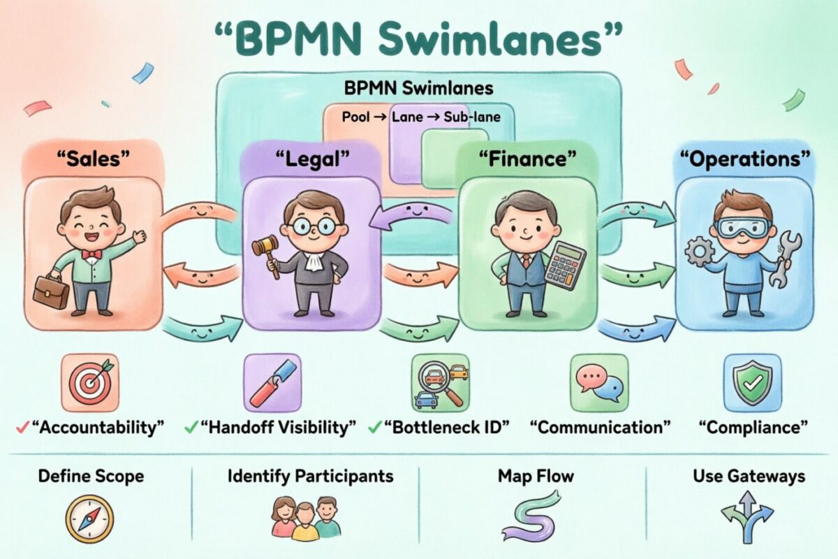 Hướng dẫn BPMN: Mô hình hóa các quy trình liên chức năng bằng sơ đồ đường bơi