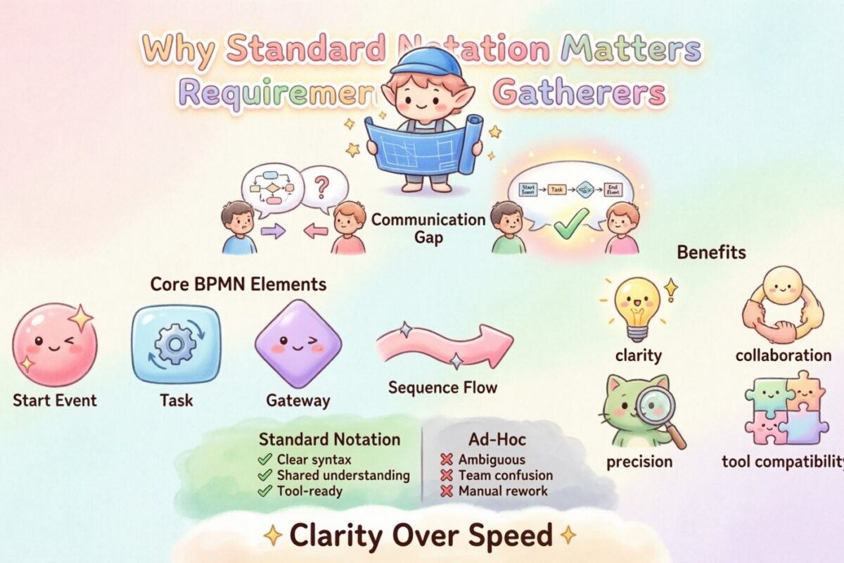 Hướng dẫn BPMN: Tại sao ký hiệu chuẩn lại quan trọng đối với những người thu thập yêu cầu