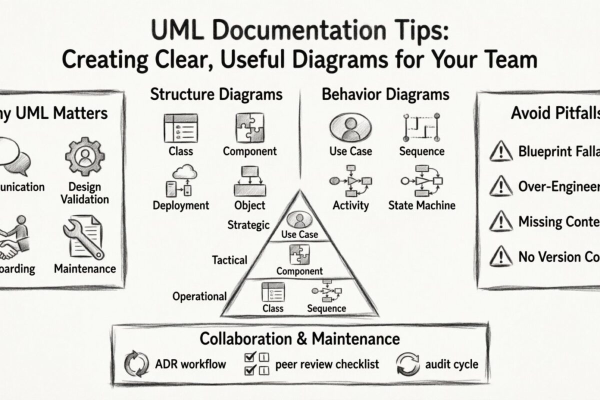 Mẹo tài liệu UML: Tạo sơ đồ rõ ràng, hữu ích cho đội của bạn