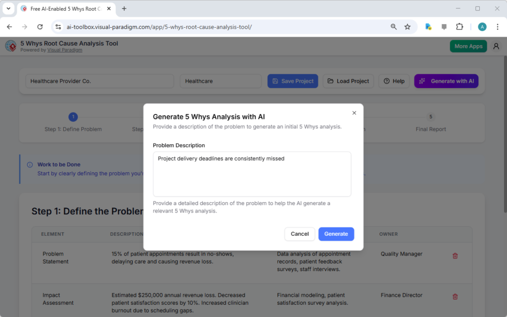 How to Fix Missed Deadlines with an AI-Powered 5 Whys Tool