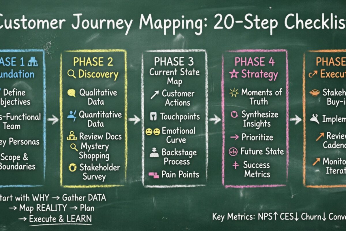 Customer Journey Mapping Checklist: 20 Steps to Ensure a Flawless Execution
