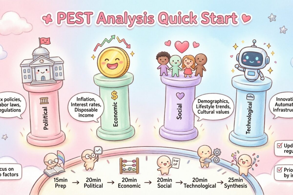 Quick Start: How to Run a PEST Analysis in Under 2 Hours for Your New Business