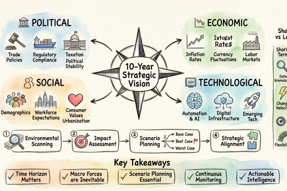 Long-Term View: The Role of PEST Analysis in 10-Year Strategic Planning